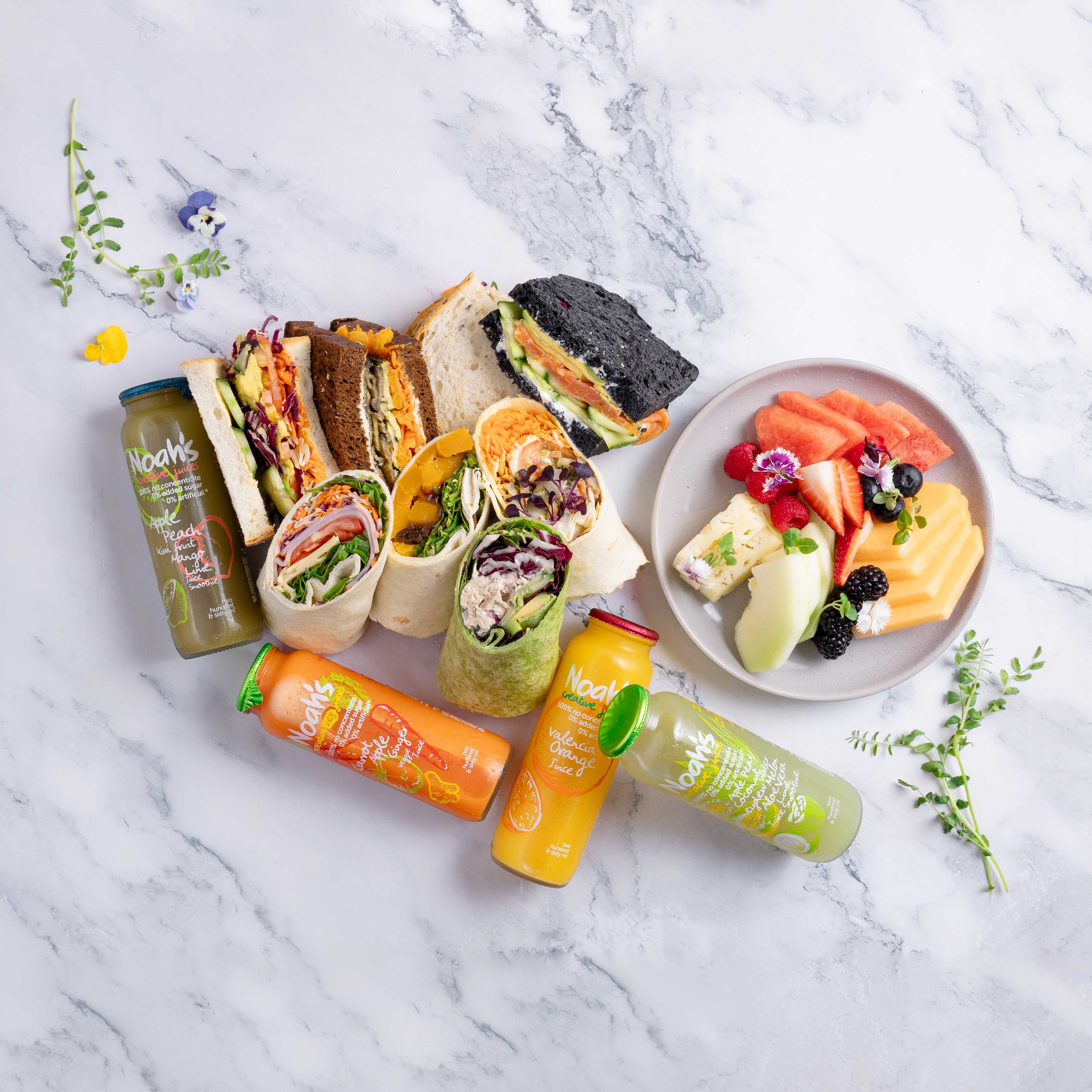 Lunch Combo Menu 1: Selection of gourmet country loaf sandwiches ...