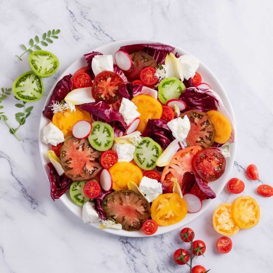 Heirloom tomato, radicchio, buffalo mozzarella & apple balsamic