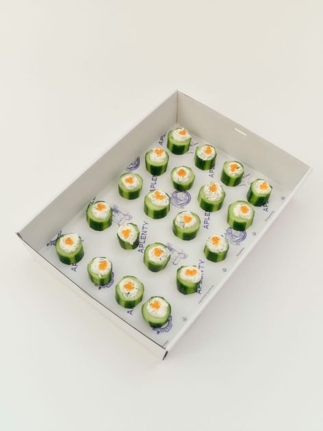 Box - Cucumber Bites with Herbed Labneh and Ocean Trout Roe