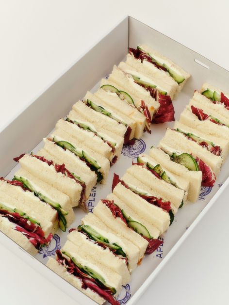 Box - Cucumber, Leaves, Cream Cheese Finger Sandwich