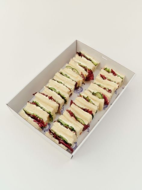 Box - Cucumber, Leaves, Cream Cheese Finger Sandwich