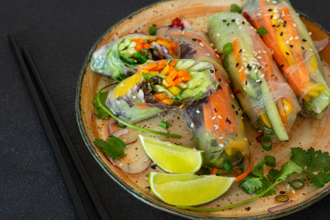 Avocado and Mango Rice Paper Roll 