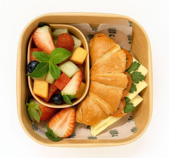 Croissant and Fruit Salad Box