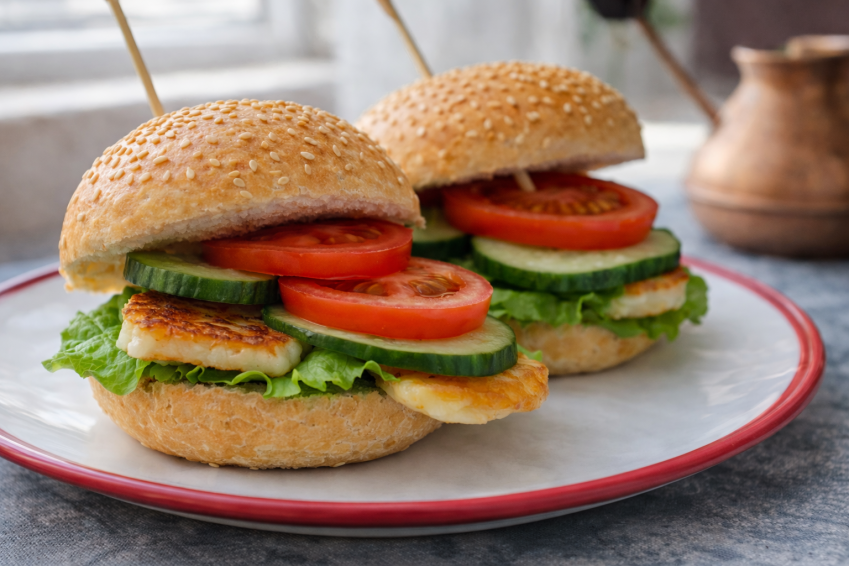 Haloumi and Hommus Breakfast Slider