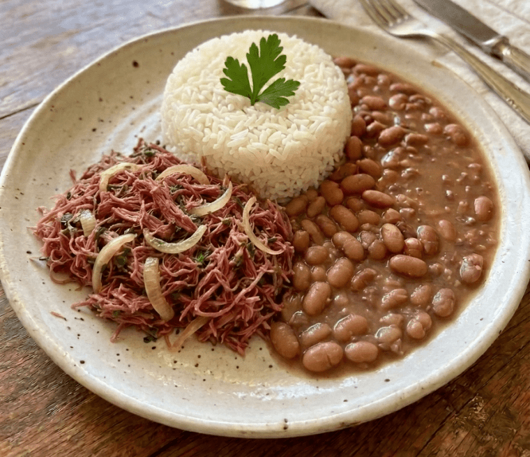 Carne Seca with Rice & Beans