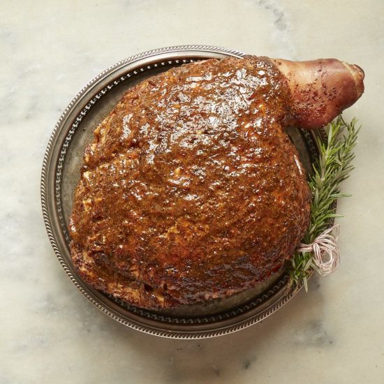 Cumquat & mustard glazed, smoked Leg Ham