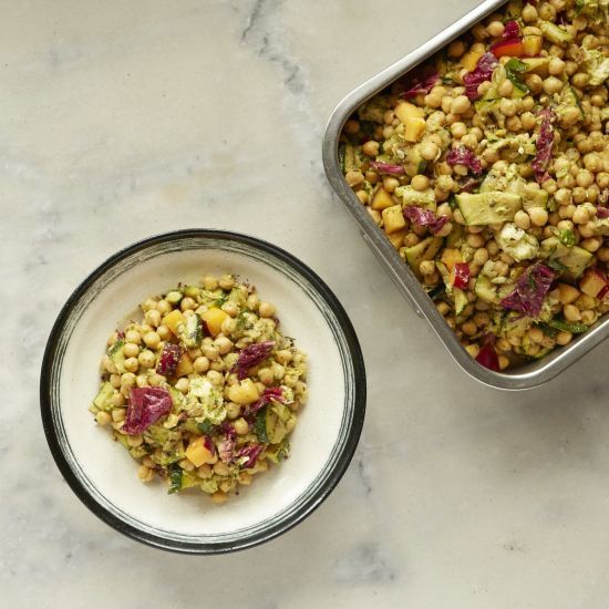 Salad - Chick Pea Nectarine Zucchini