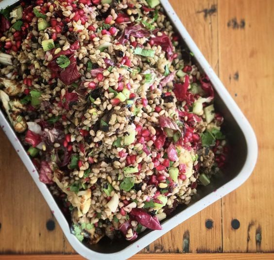 Salad - Barley, Eggplant, Pomegranate