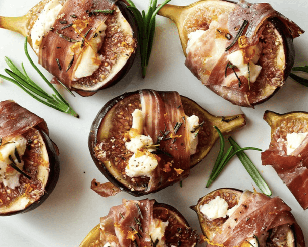 Canapé - Fresh Fig With Prosciuto, Mozzarella & Walnut