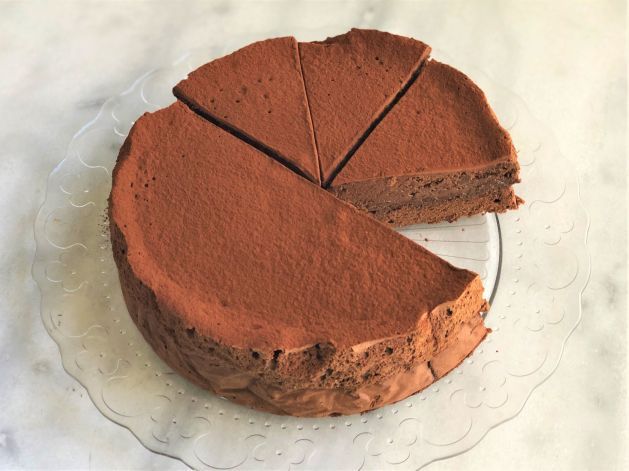 Slice of Flourless Chocolate Cake