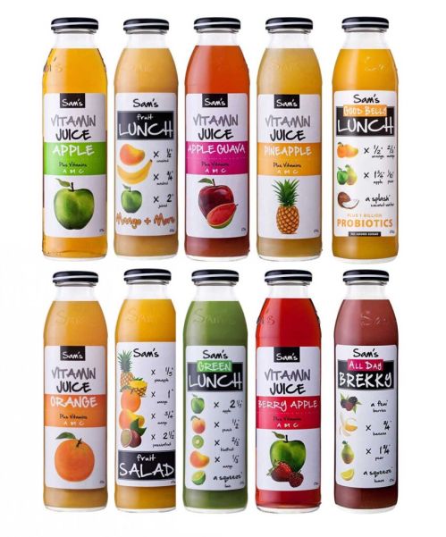 Sam's Juice Bottles