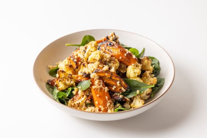 Honey Roasted Carrot and Cauliflower Salad (1 serve) (B/S)
