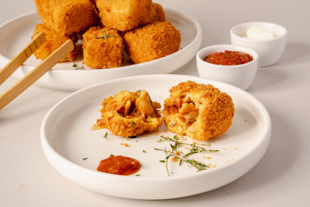 Signature Crumbed Pasta Fritters 