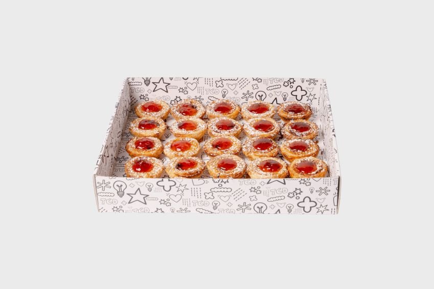 Custard Tart with Lavender & Berry Jam Box