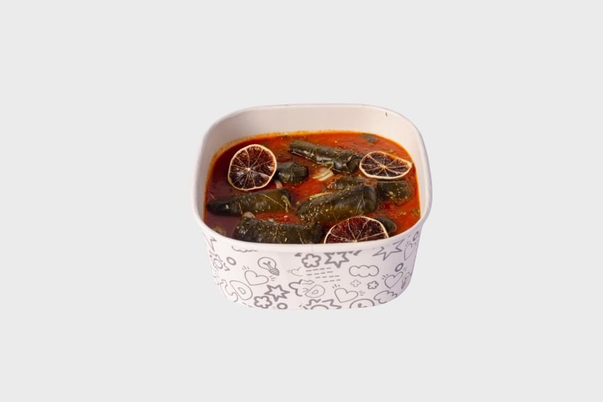 Dolmades, Harissa & Tomato Sugu