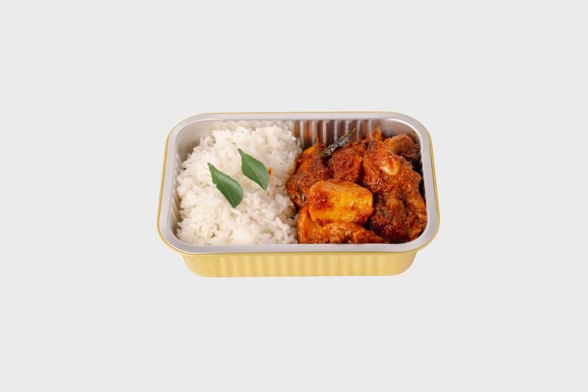 Indonesian Minang Rendang with Coconut Milk & Lemongrass, and Rice