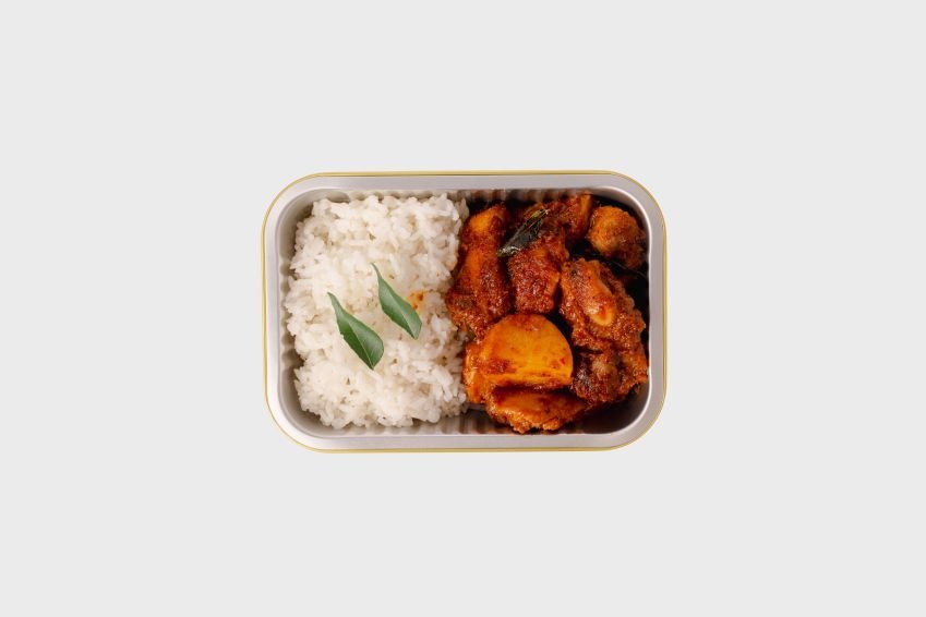 Indonesian Minang Rendang with Coconut Milk & Lemongrass, and Rice