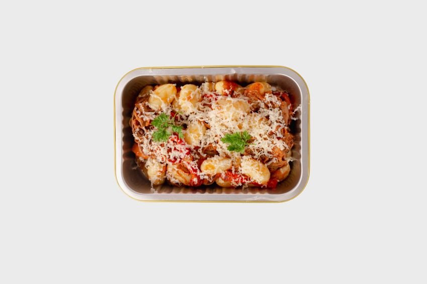 Slow Braised Gnocchi Ragu, Parmesan & Spring Onion 