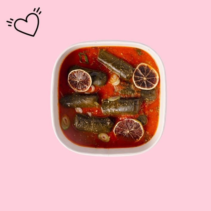 Dolmades, Harissa & Tomato Sugu