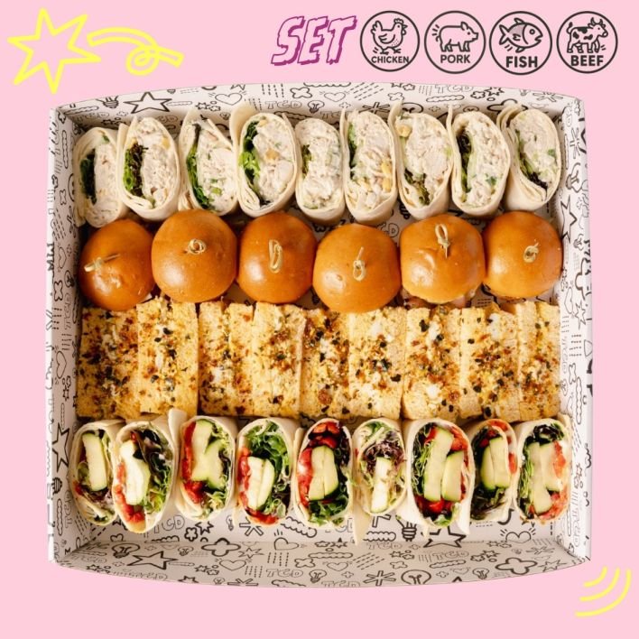 Executive Mini Sandwich Platter (33 bite size pieces) - All Meat Selection