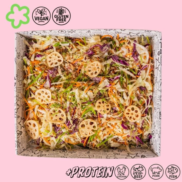 Crisp Rainbow Slaw Salad 
