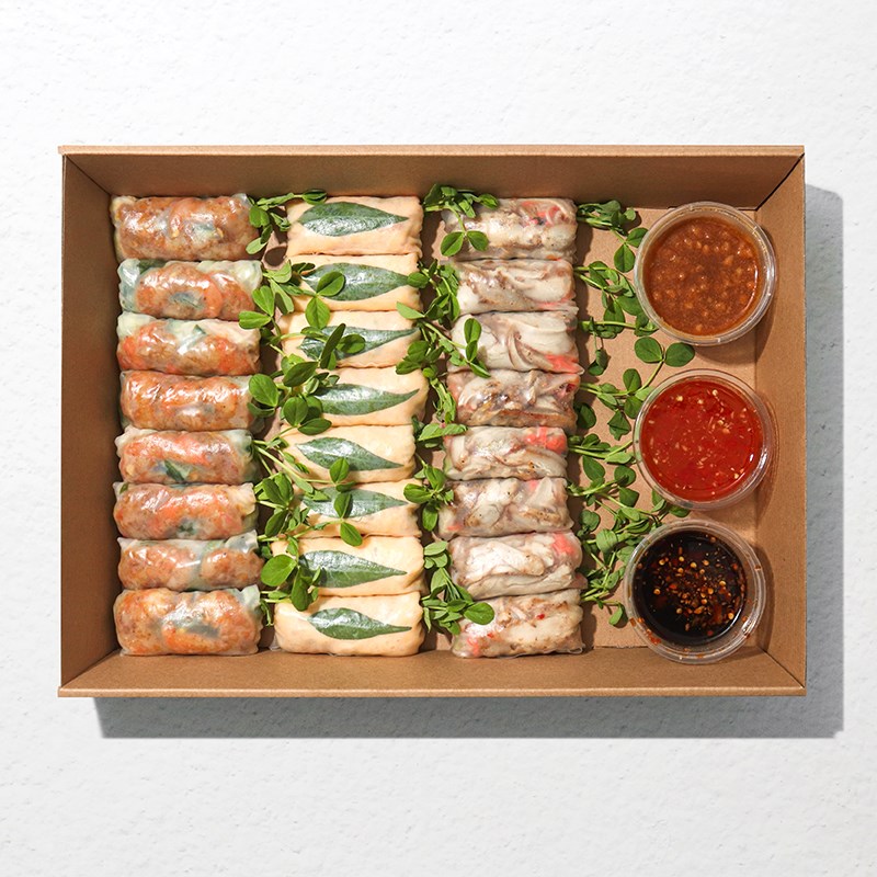 Combination Rice Paper Roll Platter Catering Project - Main Image