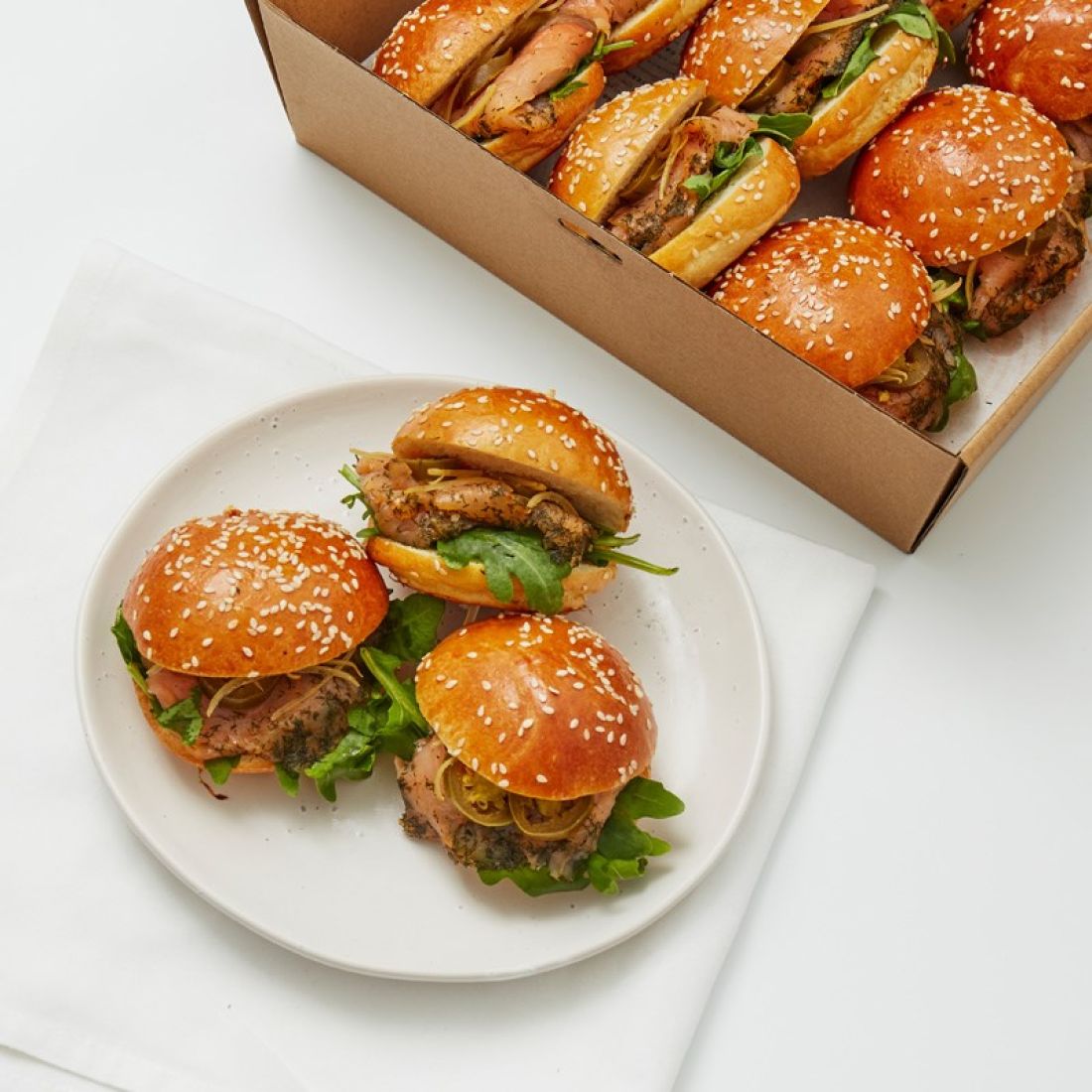 Salmon Gravlax Slider Platter