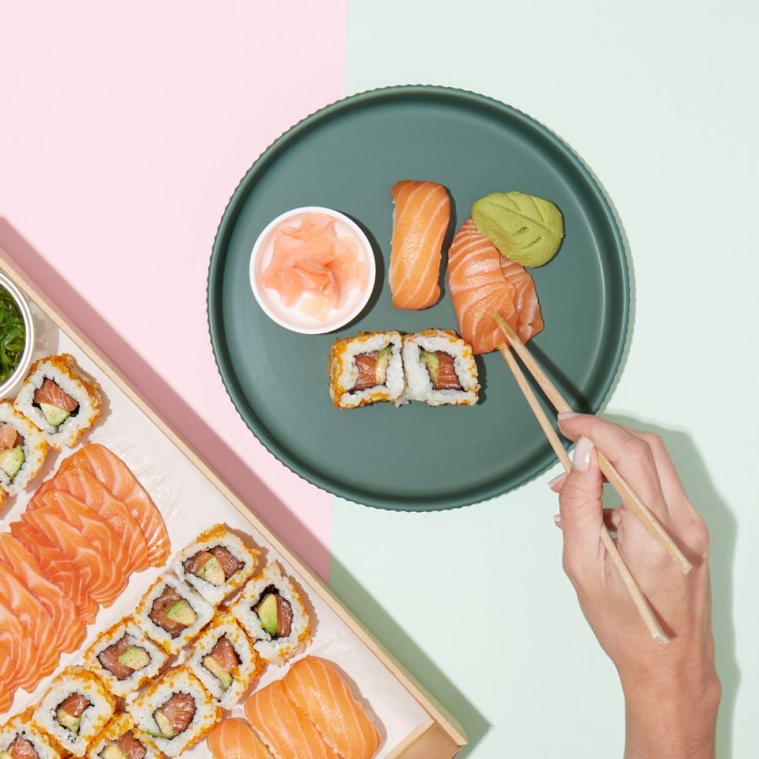 Salmon Sushi Platter
