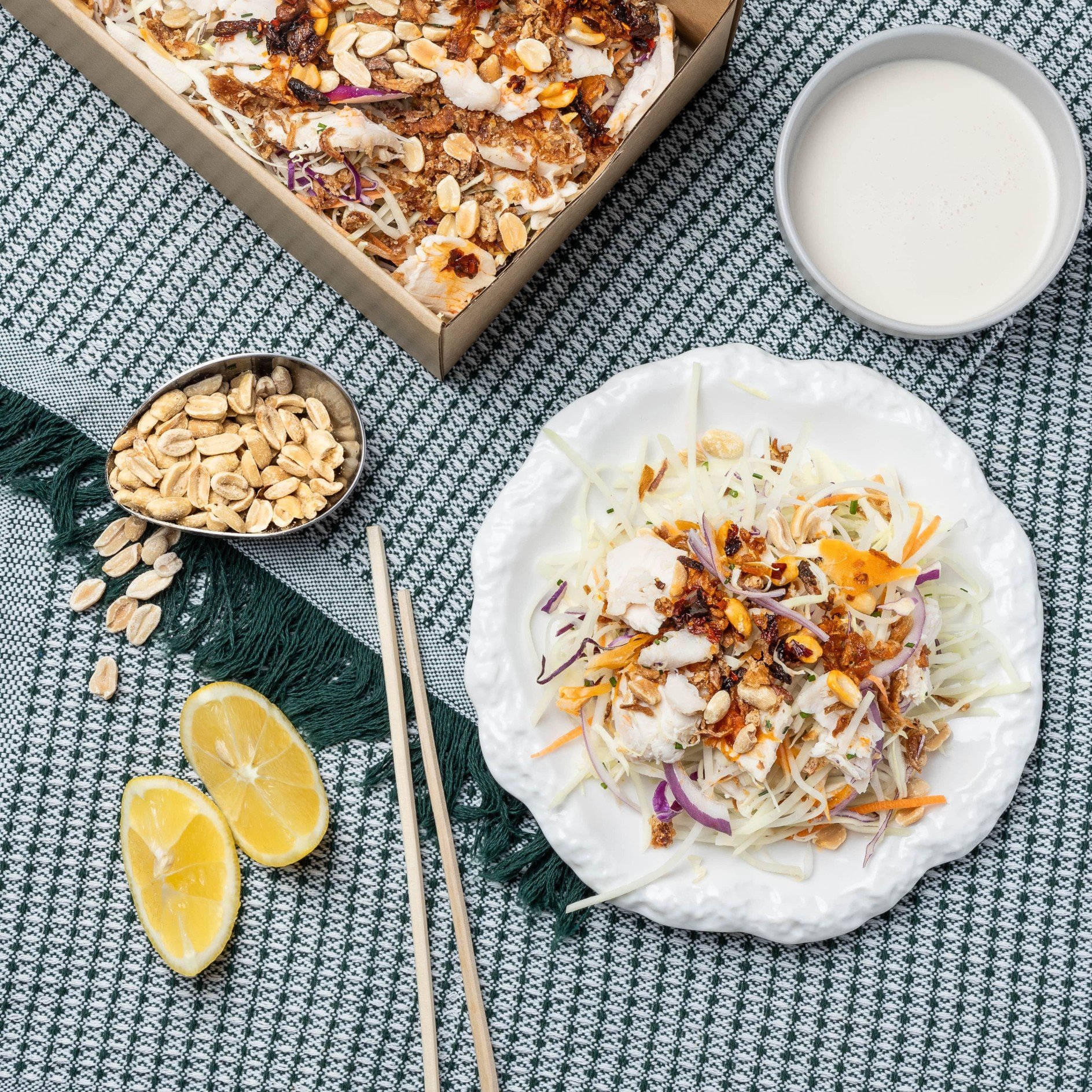 Chicken Papaya Crunch Salad Platter