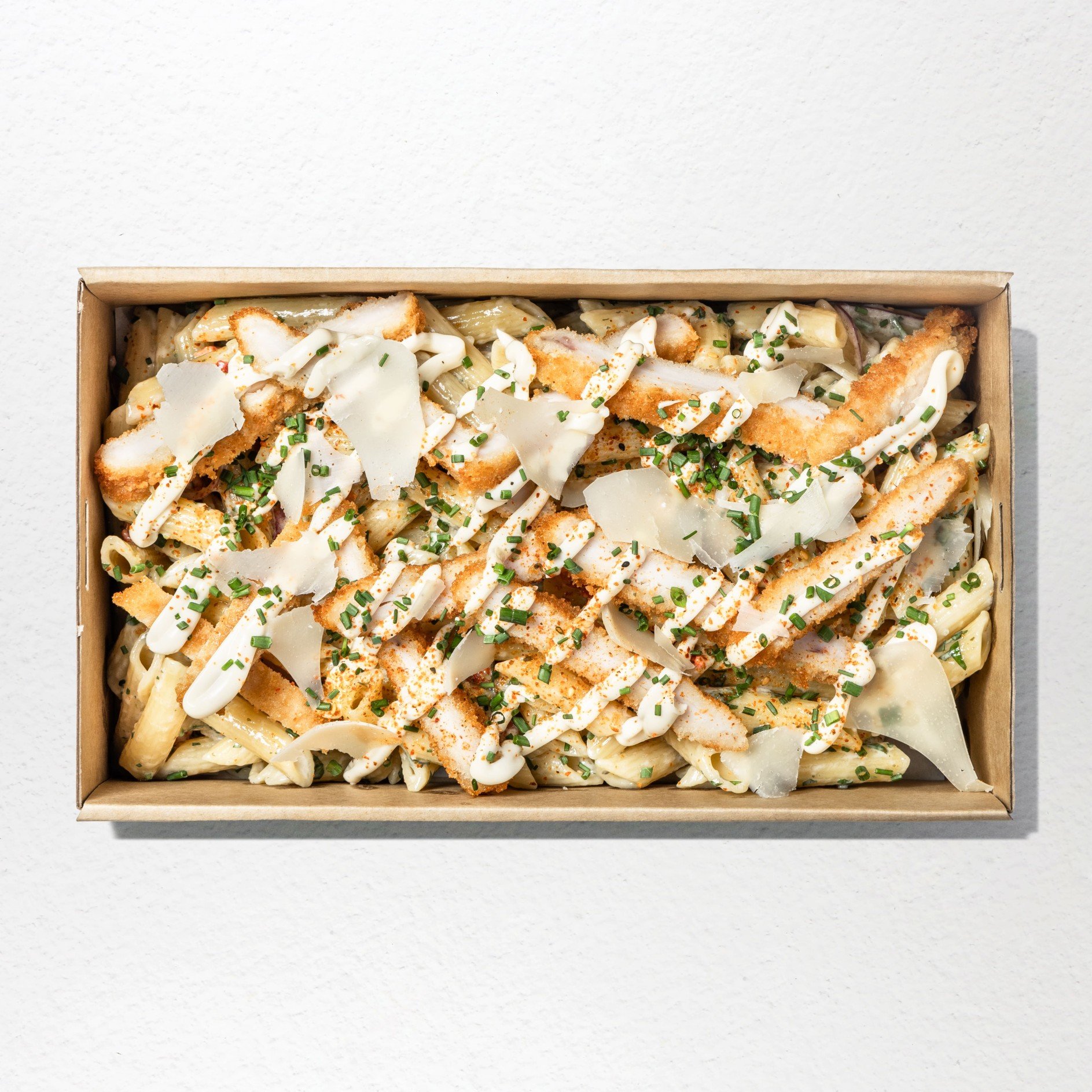 Chicken Schnitzel Pasta Salad Platter