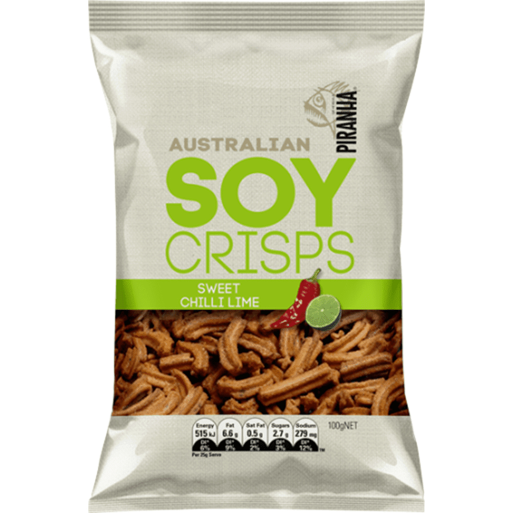 Piranha Soy Crisps 100G Box 14 packets