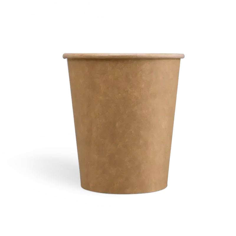 Disposable 8oz Single Wall Paper Cup Sleeve 50 pieces