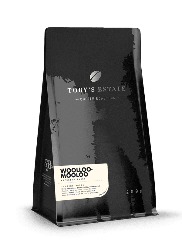 Woolloomooloo Coffee Bean 1KG Tobys Estate packet 