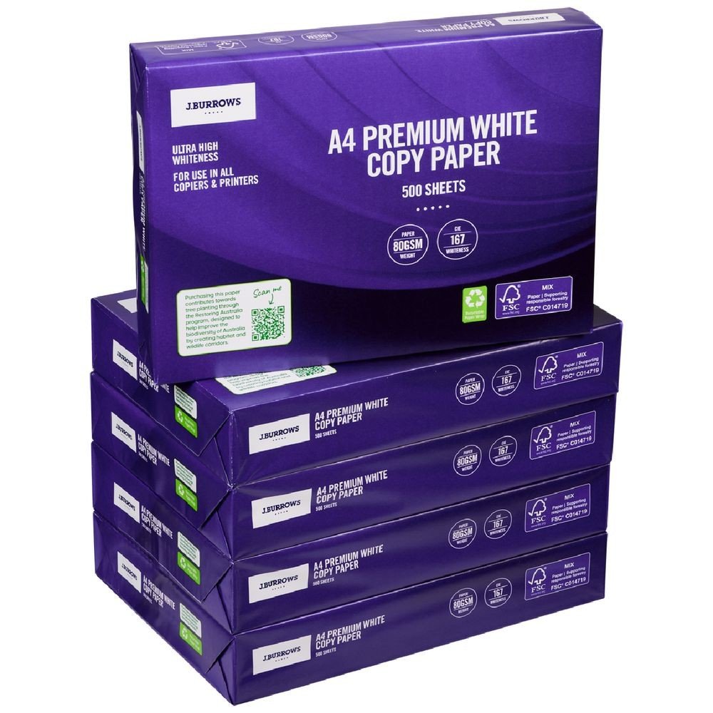 A4 Paper 80gsm 500 sheets Box (2500 sheets)