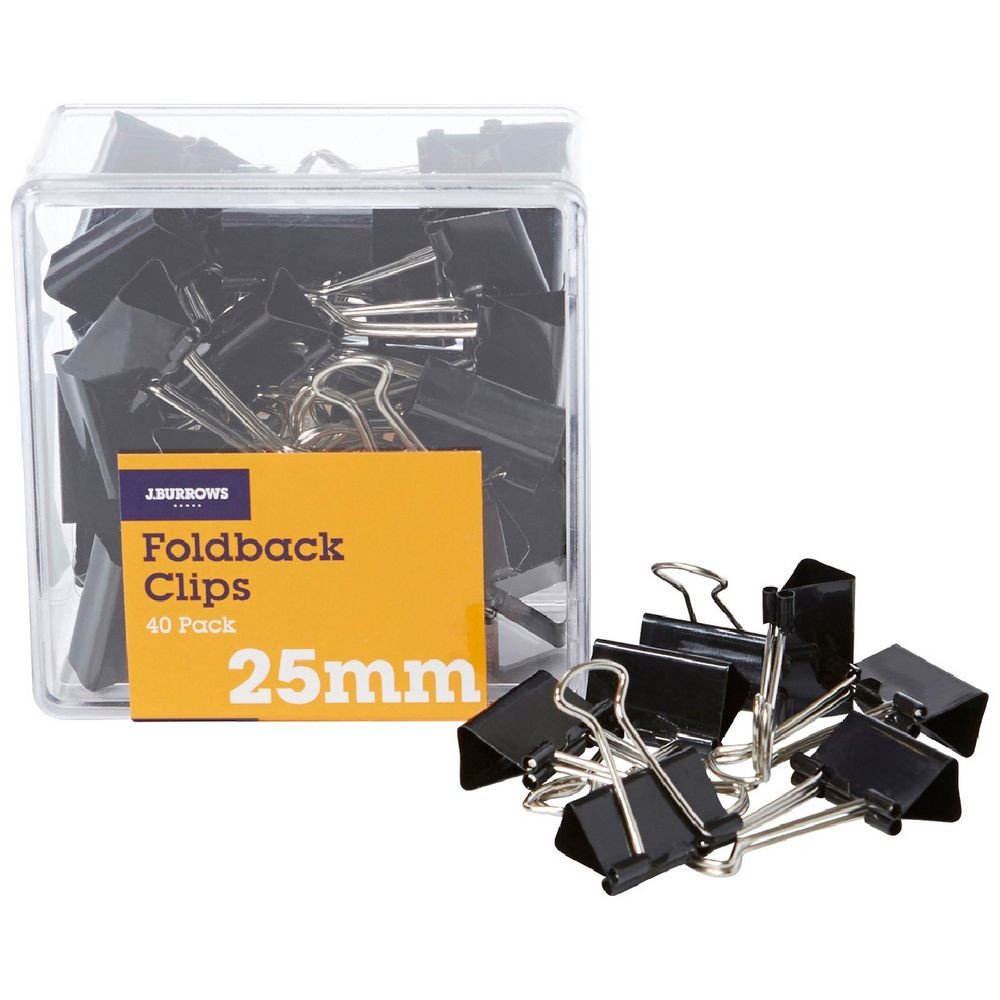 Foldback Clips 25mm 40 pack
