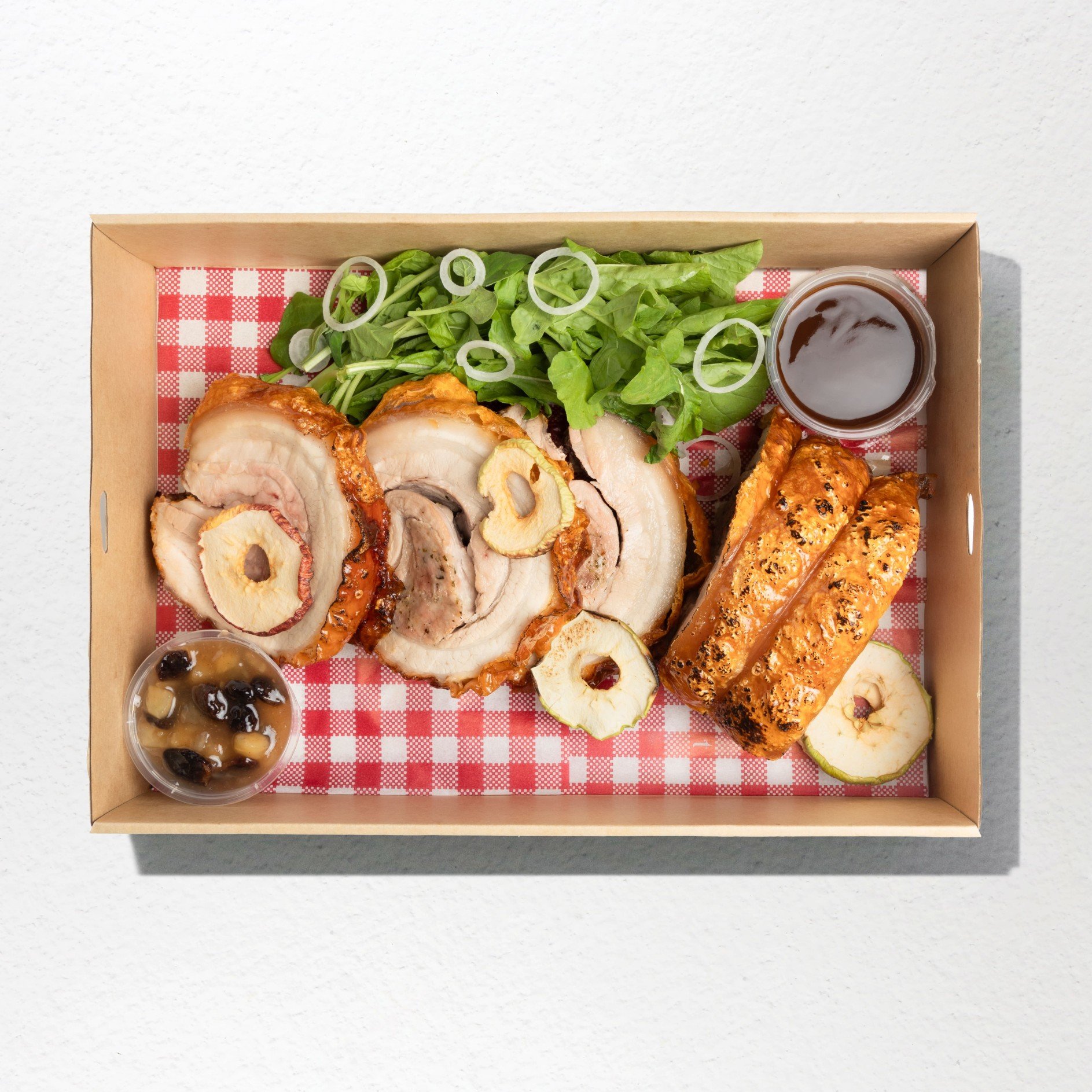 Porchetta with Spiced Apple & Jus