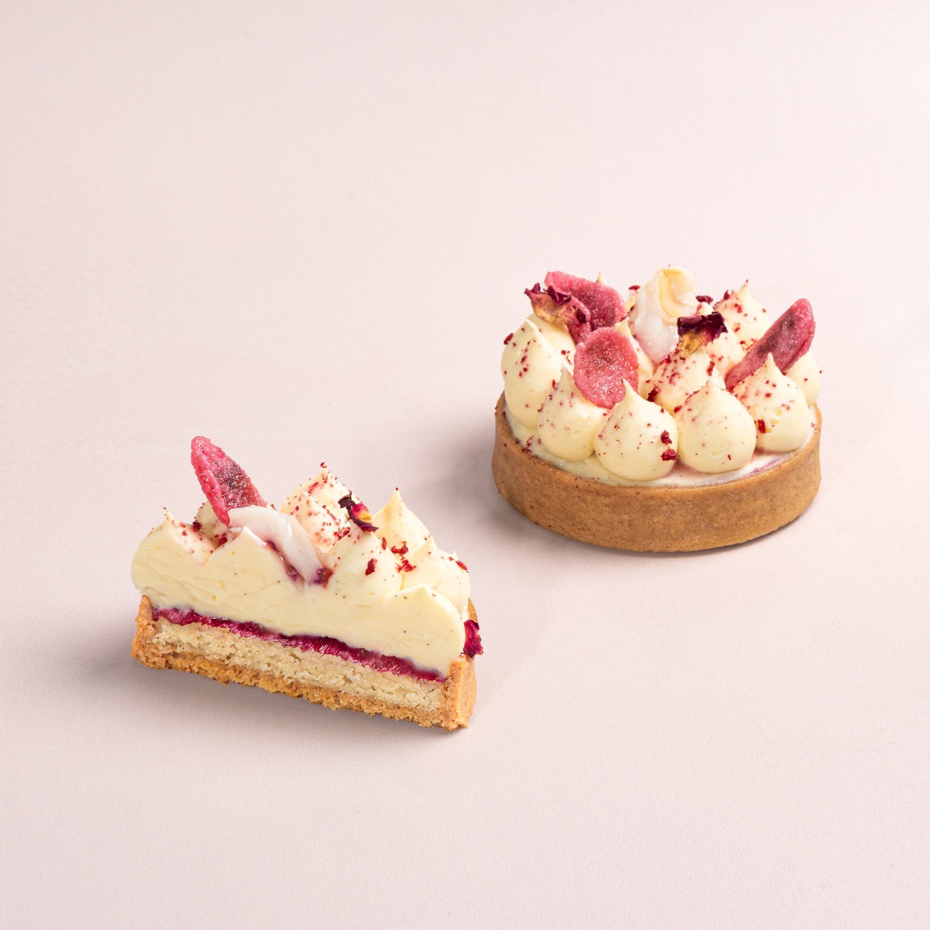 Pack of 6 Lychee and Rose Mini Tart