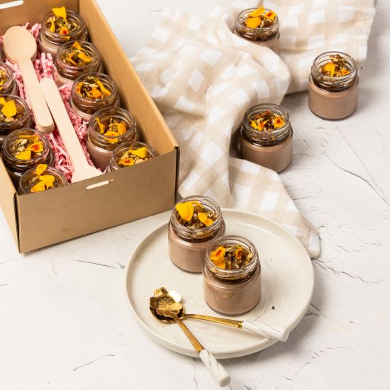 Chocolate Panna Cotta Platter