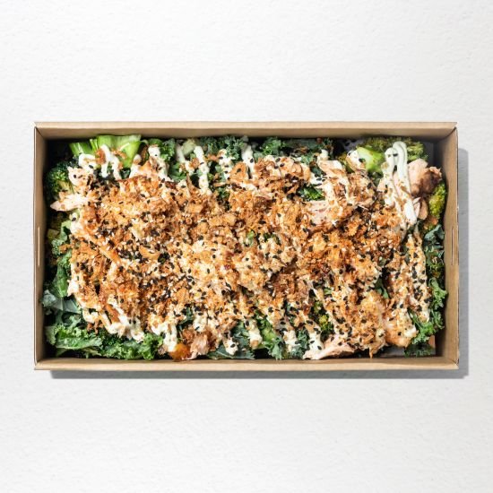 Miso Blackened Salmon Salad Platter