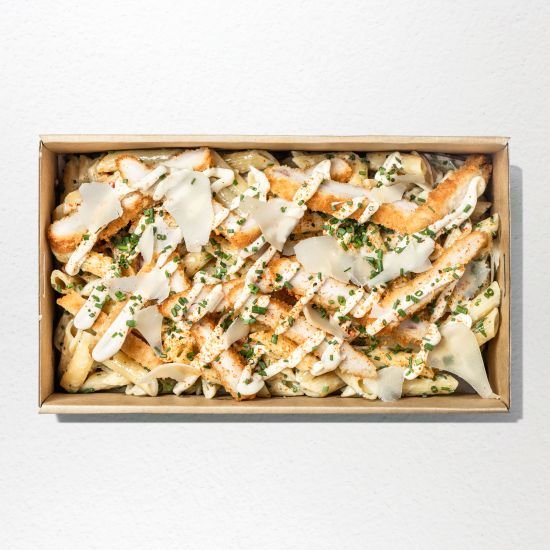 Chicken Schnitzel Pasta Salad Platter