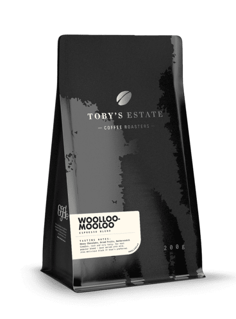 Woolloomooloo Coffee Bean 1KG Tobys Estate packet 