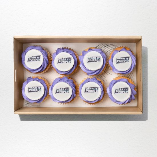 Wear It Purple Small Cupcake Platter