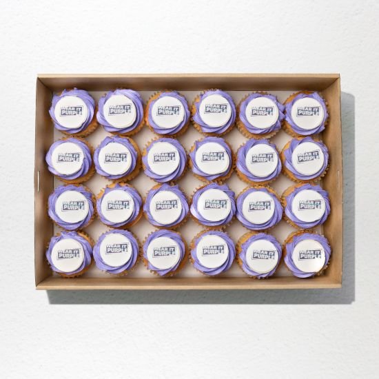 Wear It Purple Large Cupcake Platter 