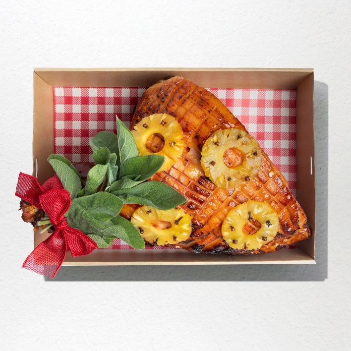 Maple Glazed Ham on the Bone with Pineapple & Cloves