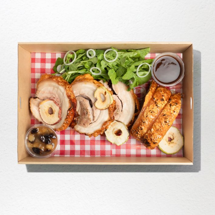 Porchetta with Spiced Apple & Jus