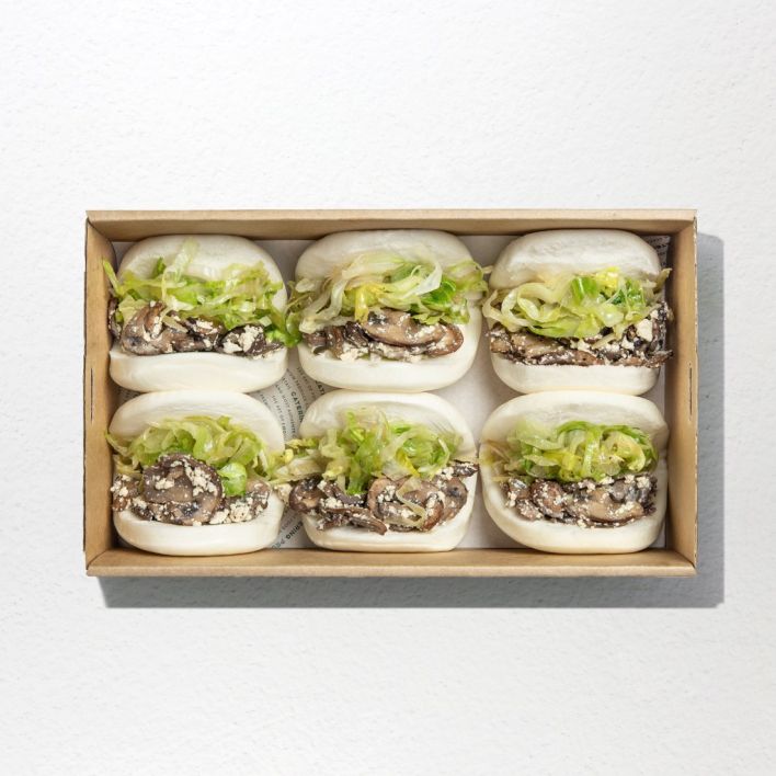 Roasted Mushroom Bao Bun Platter