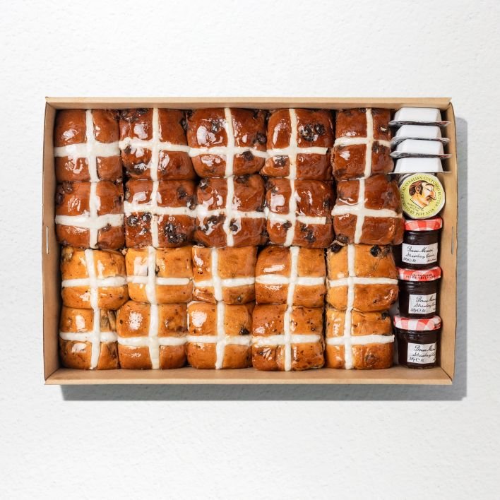 Fruit & Chocolate Hot Cross Bun Platter