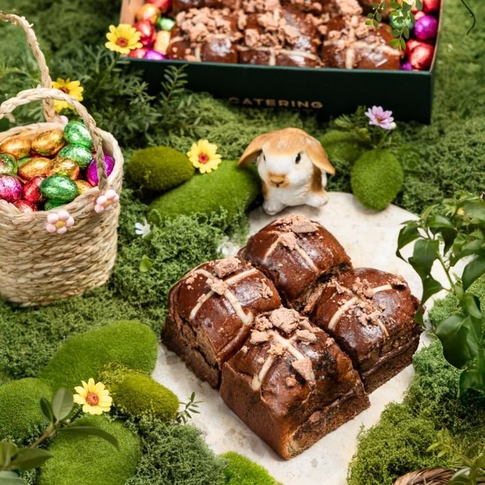 Chocolate Loaded Hot Cross Bun Platter  