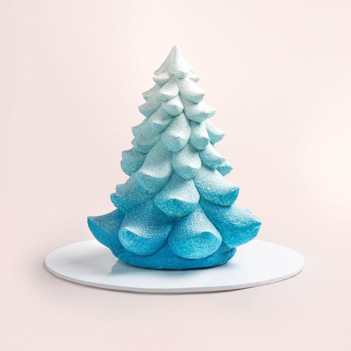 Sculpted Blue Tree Cake