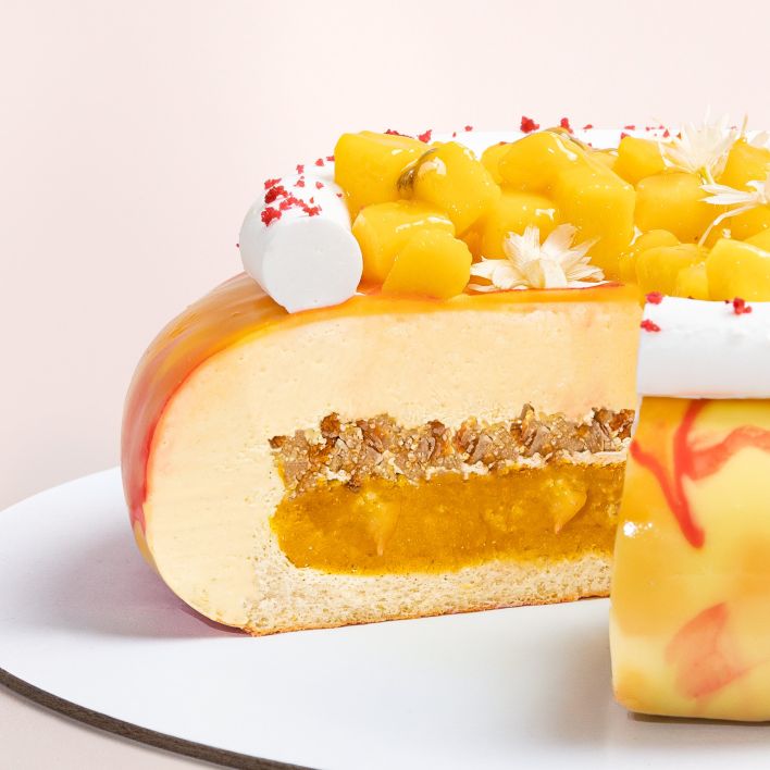 Passionfruit Mousse Cake